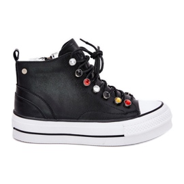 GOE RR2N4101 Ženske tenisice s visokom kožom crna