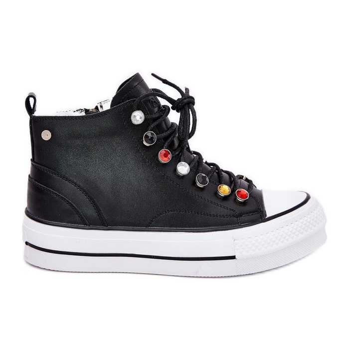 GOE RR2N4101 Ženske tenisice s visokom kožom crno