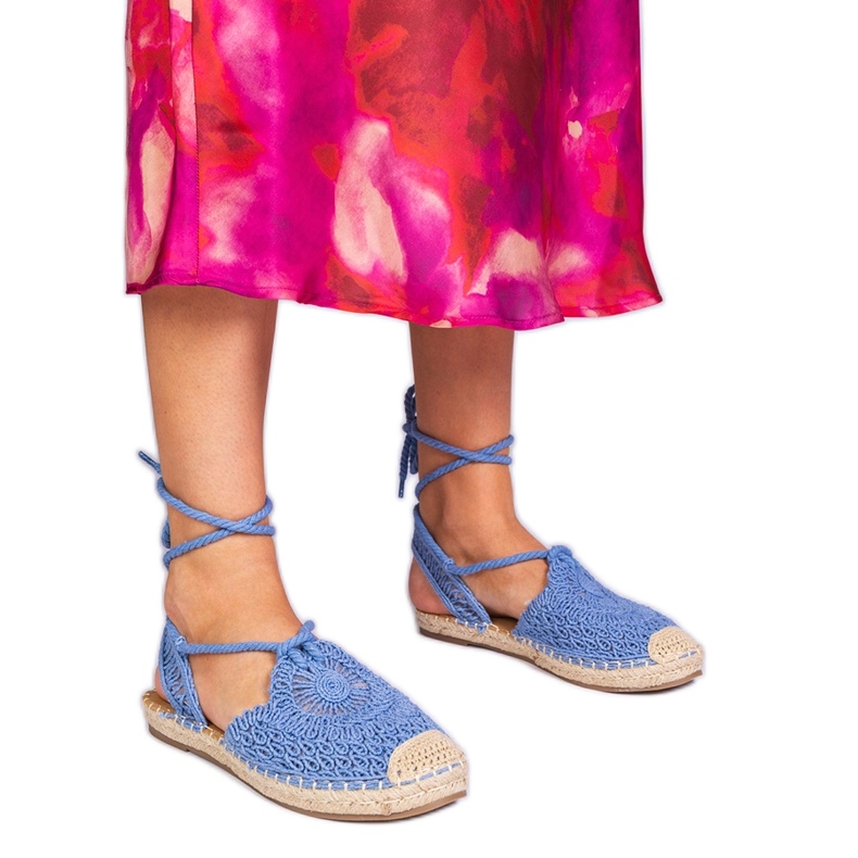 Ravni -oled espadrilles plave sandale plava