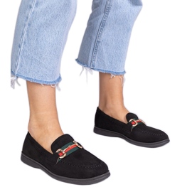 Crni natikači iz Ekozamsza sa zlatnim ukrasom crna