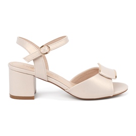 Sergio Leone Sandale na stupu žena s otvorenom svjetlom prosjačenjem pete bež