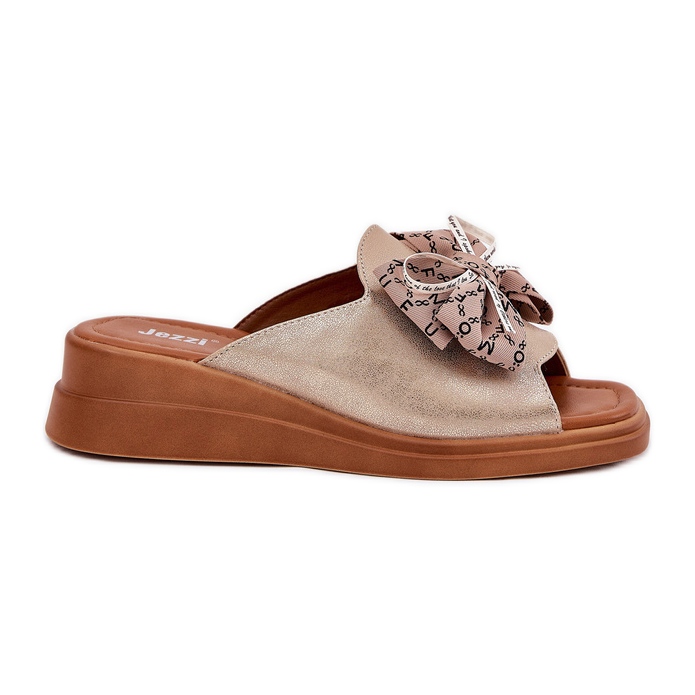 Jezzi Ženski klinovi na klinu s zlatnim lukom zlatna