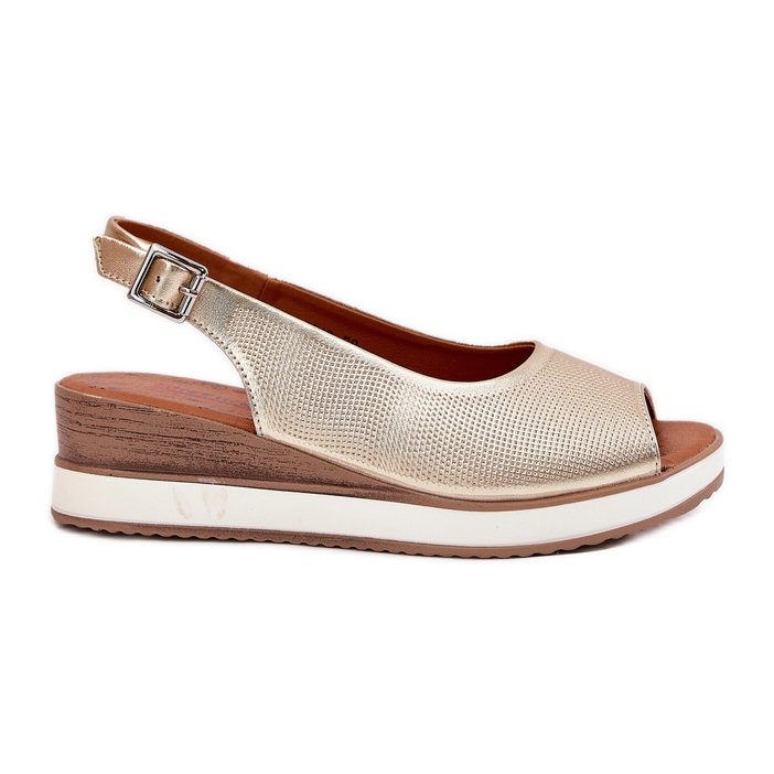 ARTIKER Kožne sandale za sidro artker 56c2312 zlotys zlatna