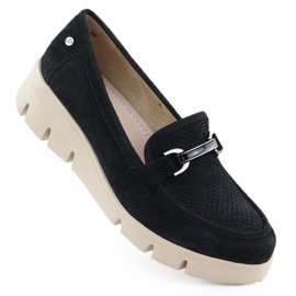 Ženske kožne cipele za vjenčanja Black Filippo 7002 crna