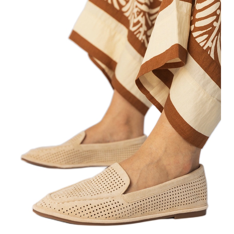 Bež otvoreni loaferi iz Ekozamszua