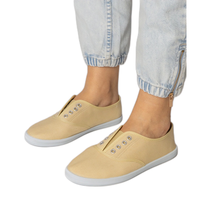 Slip-on tenisice od sive tkanine siva