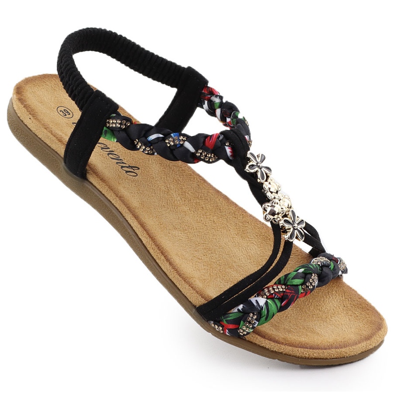 EVento Ženske sandale skliznule su crni događaj 8309 crno