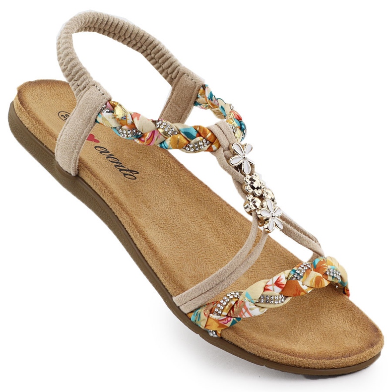 EVento Ženske sandale skliznule su bež događaj 8309