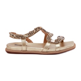 ARTIKER Ženske sandale s ukrasom Eco kože crijevo Artker 56C1362 zlato zlatni