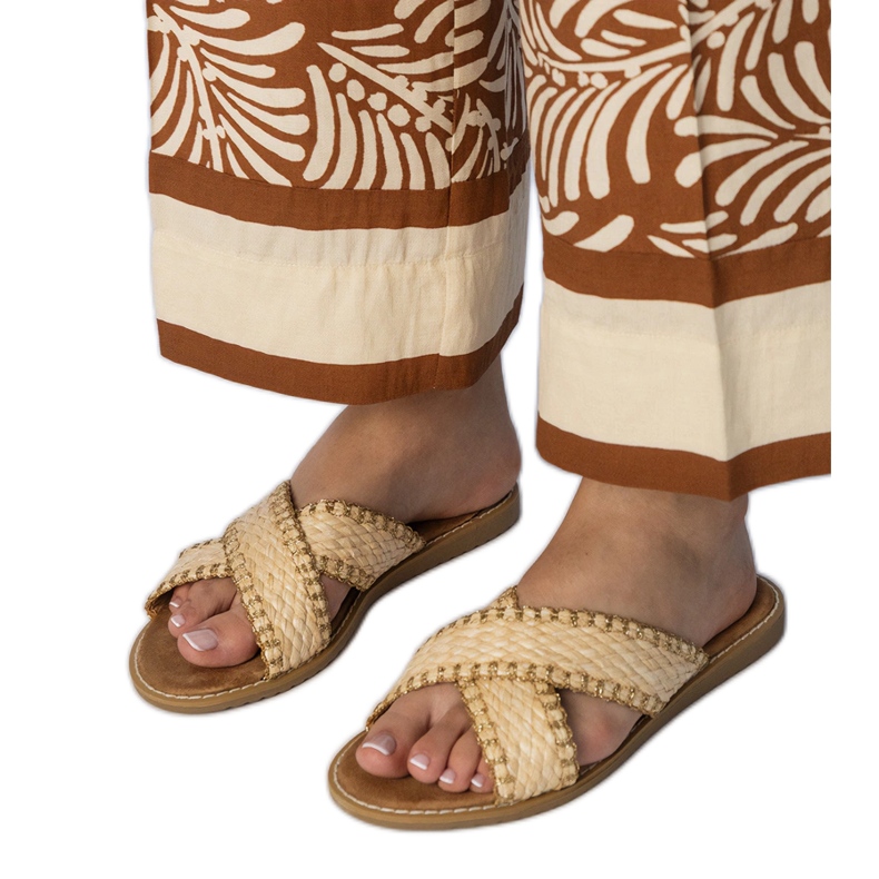 Ženske papuče bež