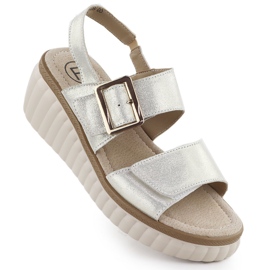 Filippo 7040 kožne kožne sandale zlatni