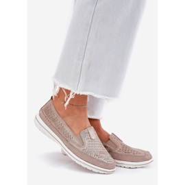 EVento Zlota Openwork Openwork Loafers zlatni