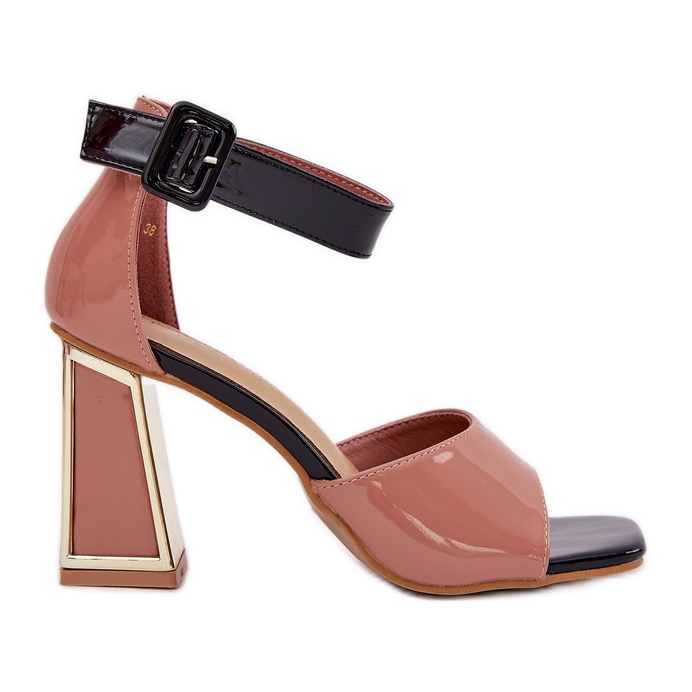 Oslikane ženske sandale na ružičastoj posta Vinceza 20266 ružičasta