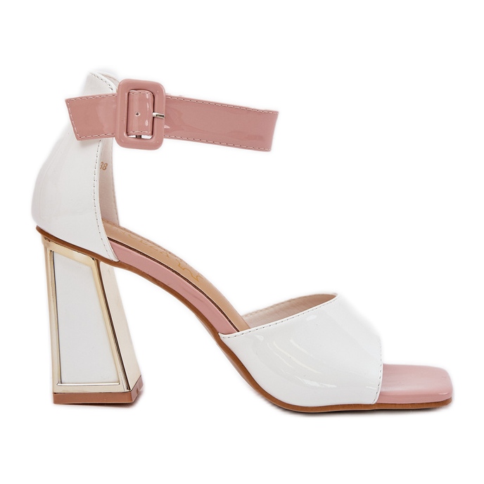 Oslikane ženske sandale na Vinceza 20266 Bijelom poštu bijela