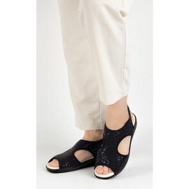 Vriston Ženske cipele fleksibilne sandale comfoot emma crni sjaj crna