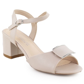 Ženske sandale na post elegantnom mesu -okrivljenom Sergio Leone SK806 bež