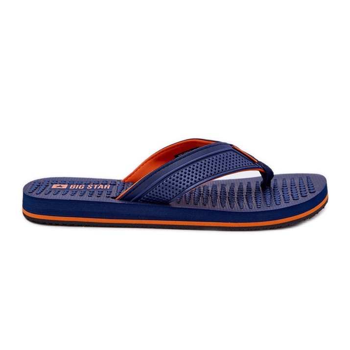 Big Star Muški flip -flops velika zvijezda rr174437 mornarsko plava