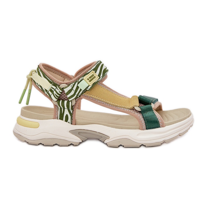 Ženske sandale s čičak D.Franklin DFSH406003 zelena