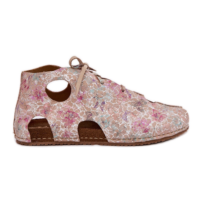 Kožne čizme s uzorkom Maciejka 03426-48 bež