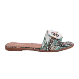 Inna Ravne ženske ravne jarke s ukrasnom višebojnom kopčom višebojan