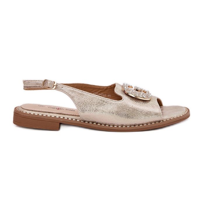 S.Barski Ženske sandale s ukrasnim detaljima S. Barski KV51-081 PLN zlatna