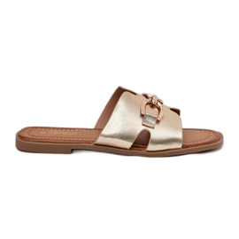 EVento Ženski ravni flip lete s ukrasnim zlatnim detaljima