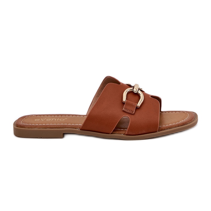 EVento Ženski ravni flip lete s ukrasnim detaljima kamile smeđa