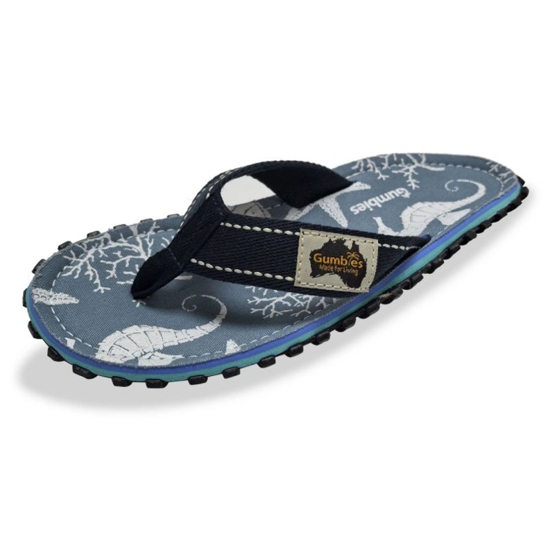 Gumbies Japanski gymbies Islander Flip-Flops Unisex Seahorse Gu-FFISL152 plava
