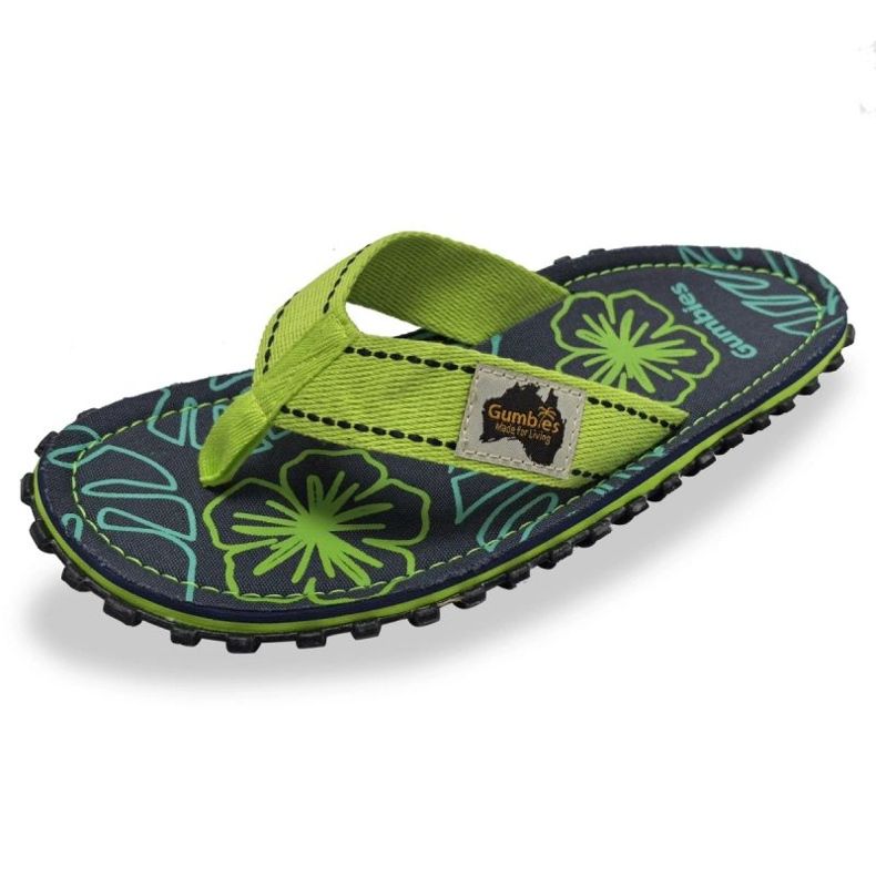 Flip-flops Gumbies Islander Flip-Flops vapno Hibiscus Gu-FFISL148 zelena