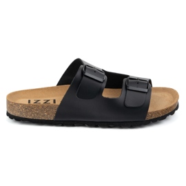 Vriston Muške cipele podesive flip flops alexz crno lice kože lice crna