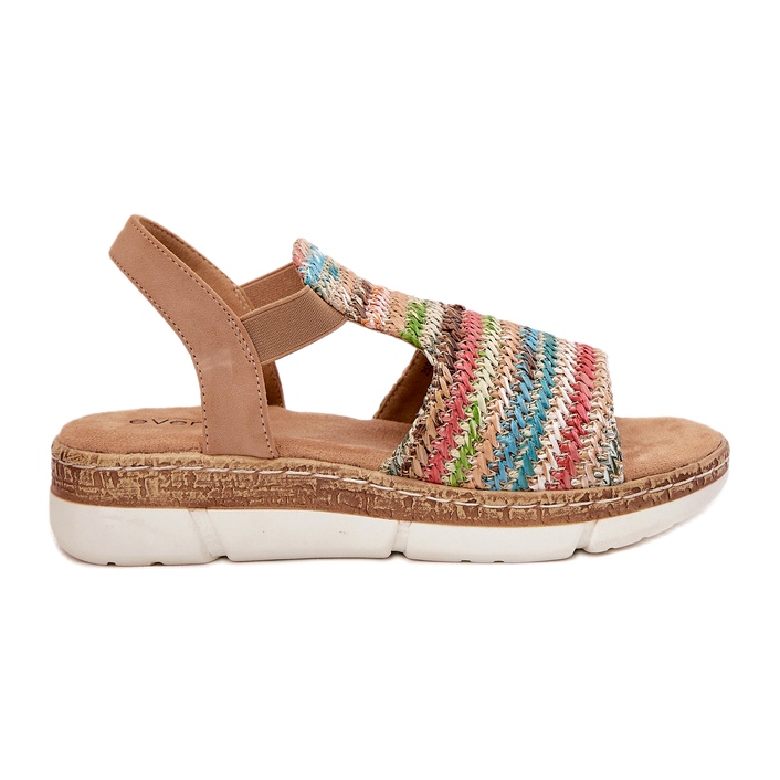 EVento Ženske sandale s višebojnom pletenicom raznobojna