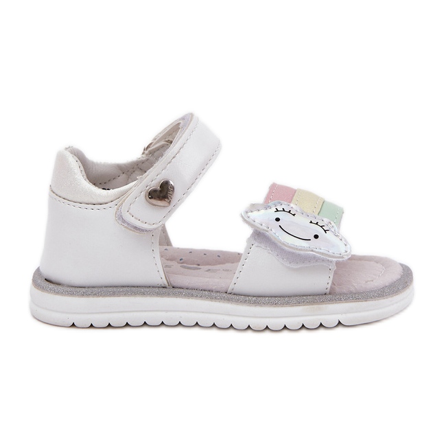 EVento Dječje sandale na čičak, bijele boje bijela