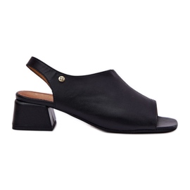 Maciejka Ženske kožne sandale na Maciejki 06975-01 crno crna