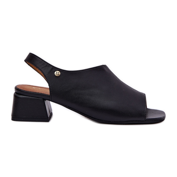 Maciejka Ženske kožne sandale na Maciejki 06975-01 crno
