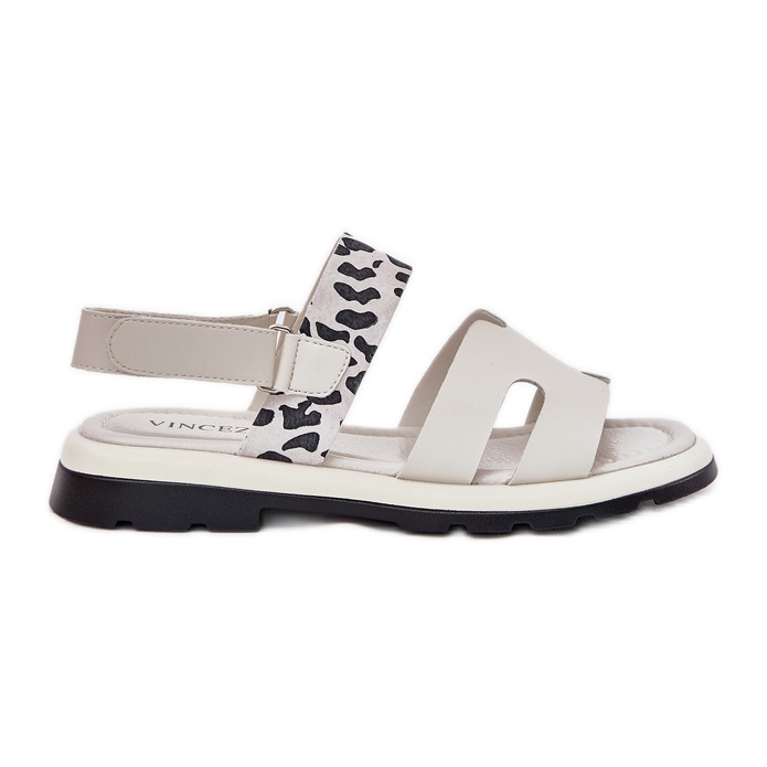 Vinceza 66780 bež leopard sandale s ravnim potpeticama