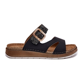 Lagane ženske flip jarbole s inblu GS0000555 crnom kopčom crna