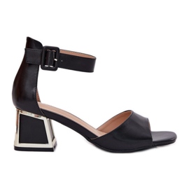 EVento Ženske sandale na visoku petu crne crna