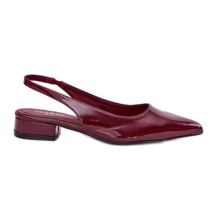 Oslikana s niskim balerima s balerima crvena