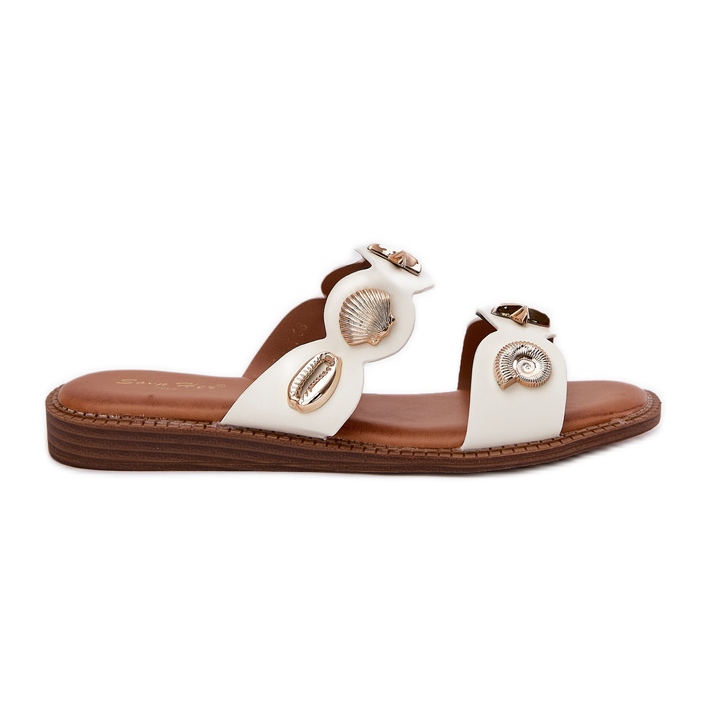 Ženski flip jahuri sa zlatnim igle bijelim bijela