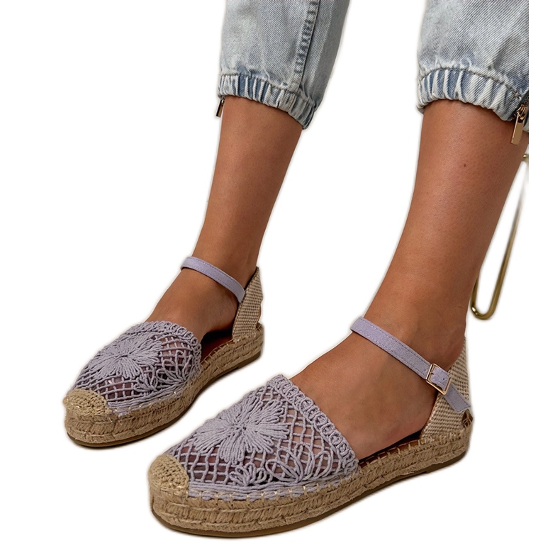Openwork Espadrilles Purple sandale ljubičasta