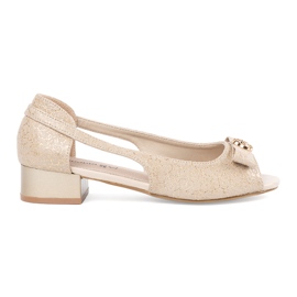 Goodin Zlatne cipele s golim prstima zlatni