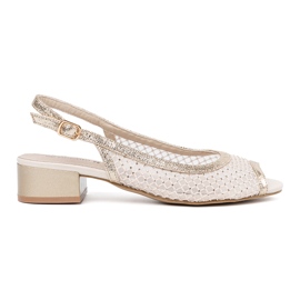 Goodin Zlatne sandale s ukrasnom mrežom zlatni