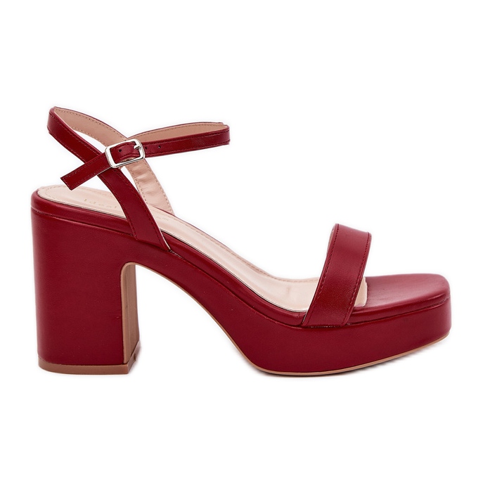 Eko kožne sandale na Burgundijskom postu crvena