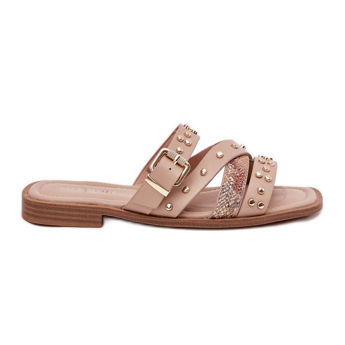 Ukrašeni ženski ravni -ženski kapljice s prugama s prugama i bež stezaljkom