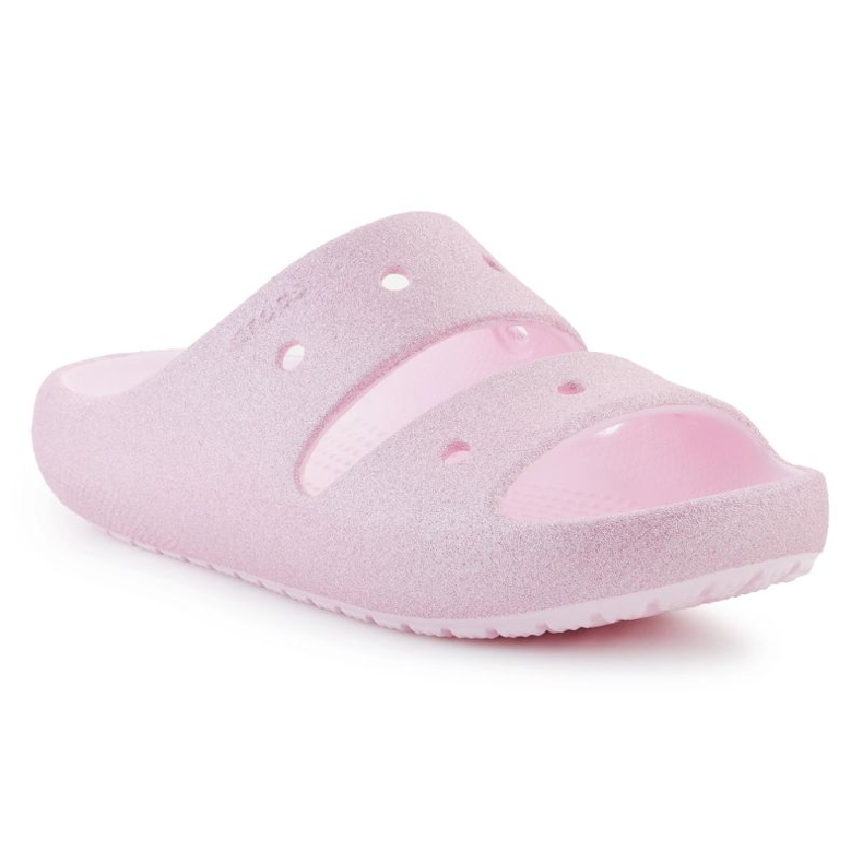Crocs Classic Glitter sandala V2 209705-6W ružičasta