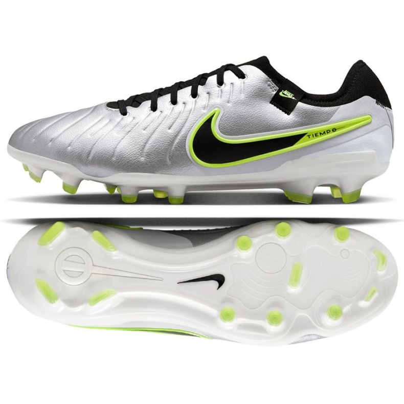 Nike Tiempo Legenda 10 Pro FG DV4333-001 FOKTOBAL CHAPE srebro