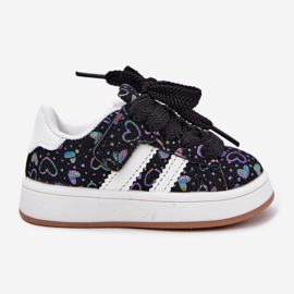 Tenisice tenisice sportske cipele s crnim srcima crna