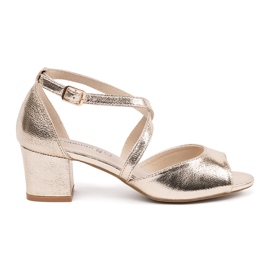 Goodin Zlatne sandale na niskom postu zlatni