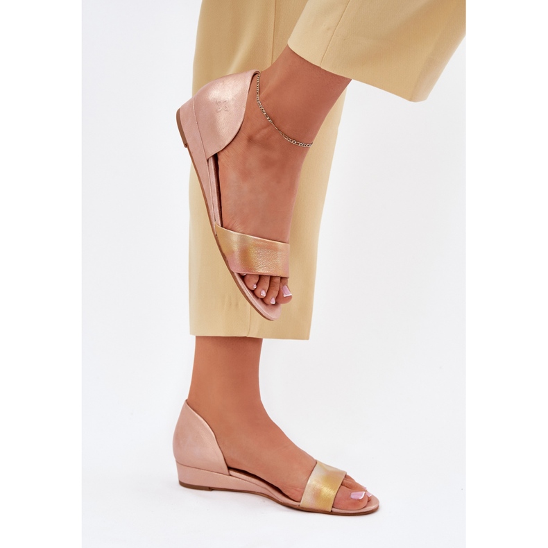 Maciejka kožne sandale 01971-72 ružičasto zlato ružičasta