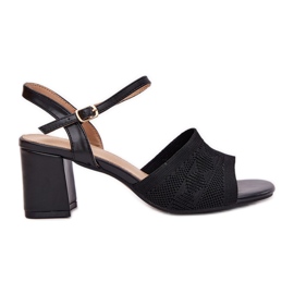 Ženske sandale s crnim potpeticama crne crna
